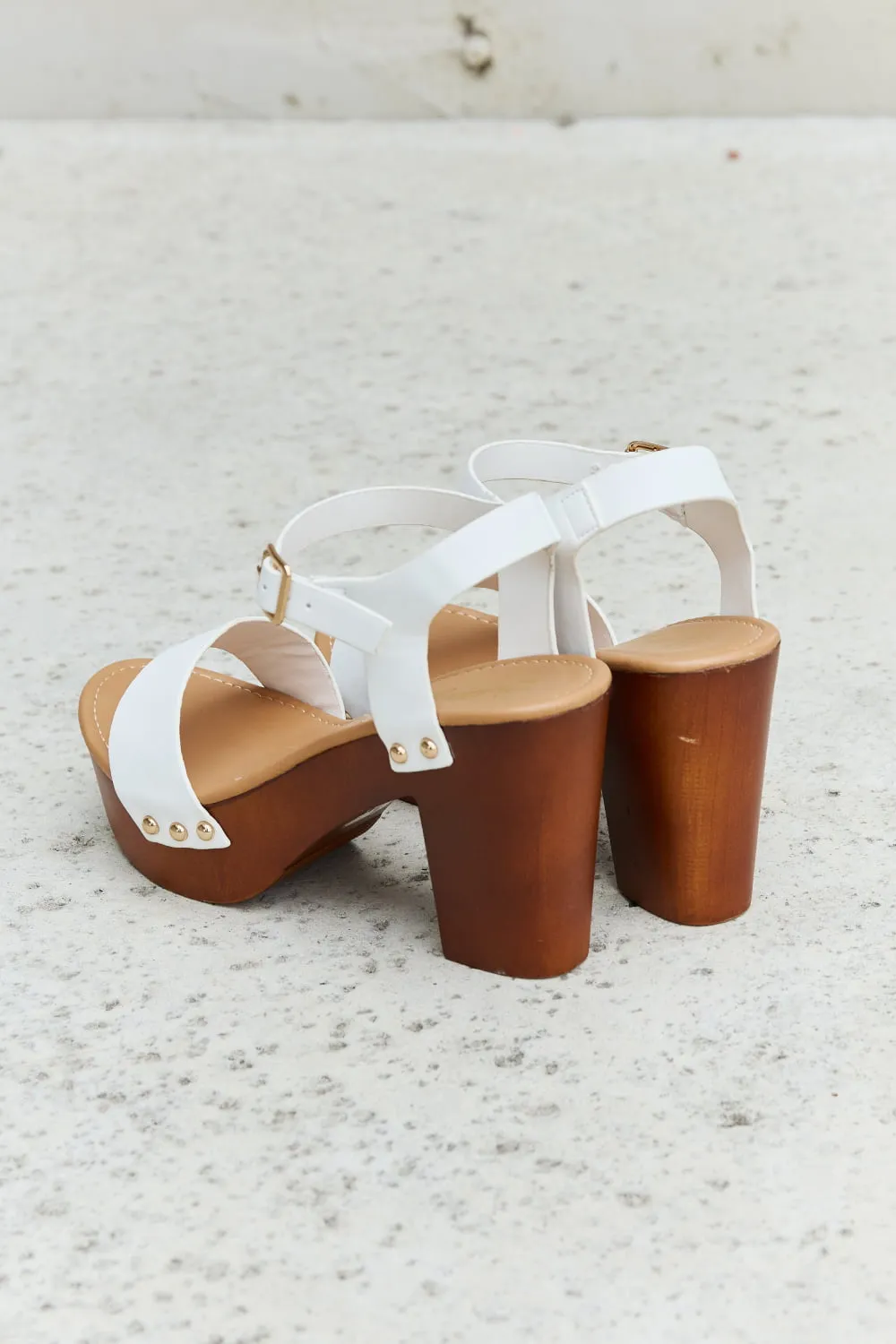 Time After Time Wooden Platform Sandals | DDK