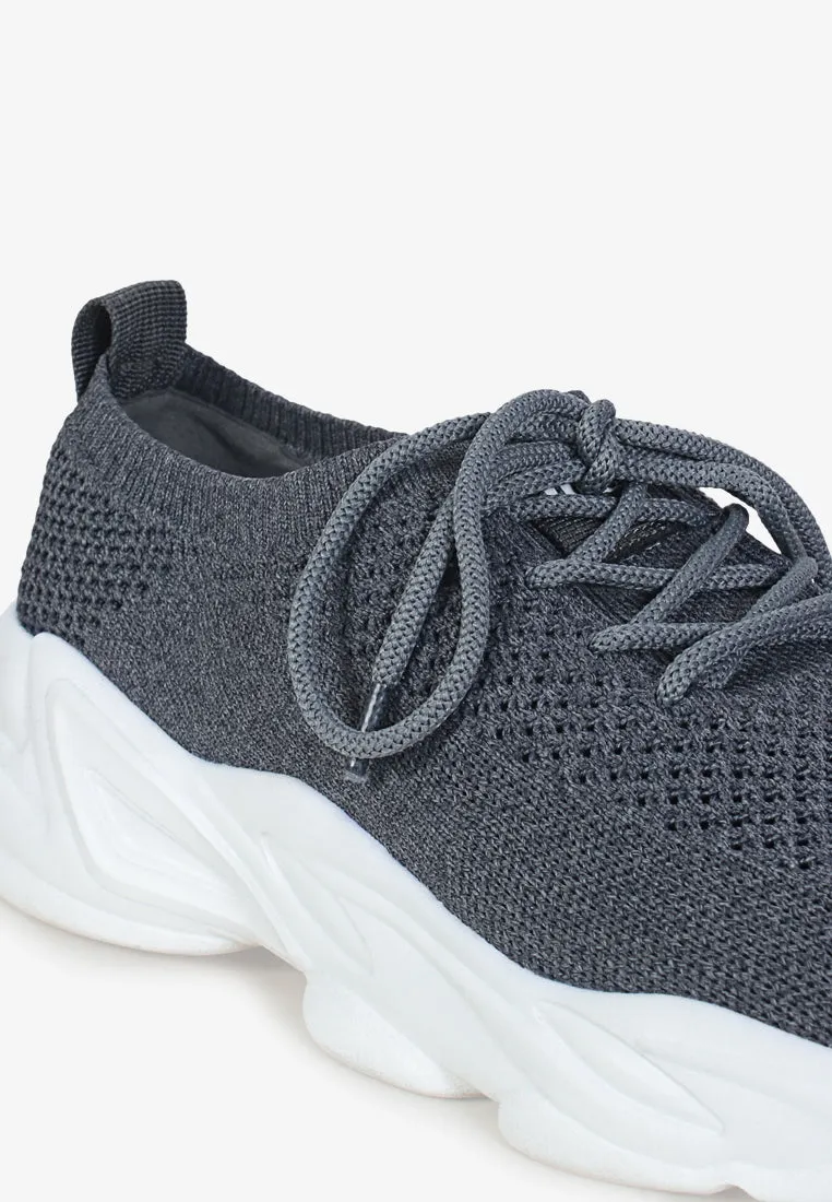 Turbo Mesh Chunky Streetwear Shoes - Dark Grey