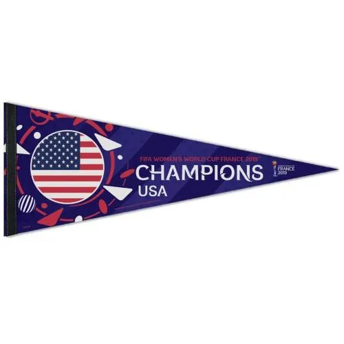 United States USA Women's Soccer Team 2019 FIFA World Cup Champions Felt Pennant