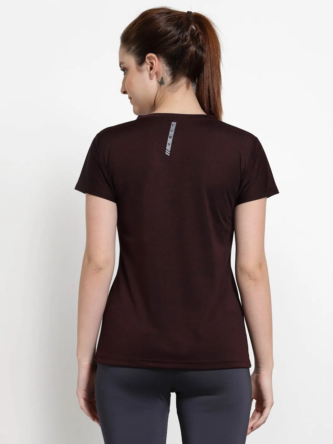 UZARUS Women's Half Sleeves Sports Gym T-Shirt