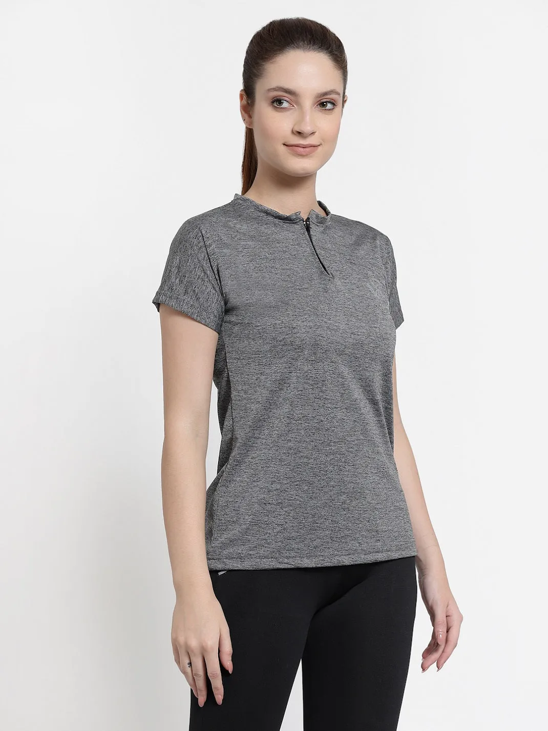 UZARUS Women's Half Sleeves Sports Gym T-Shirt