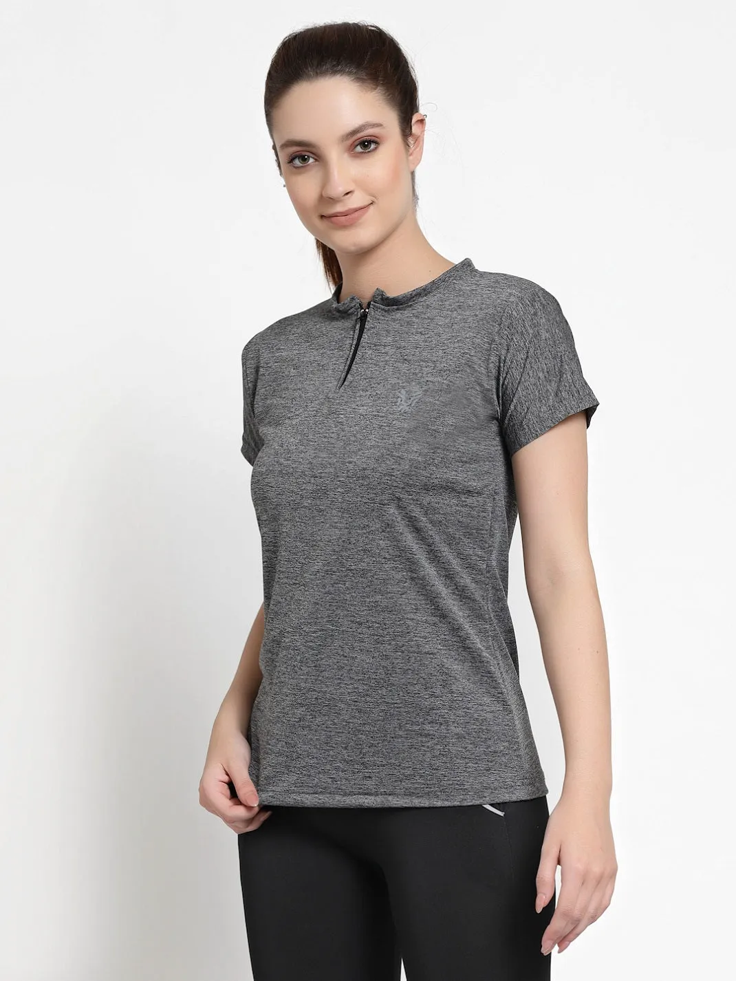 UZARUS Women's Half Sleeves Sports Gym T-Shirt