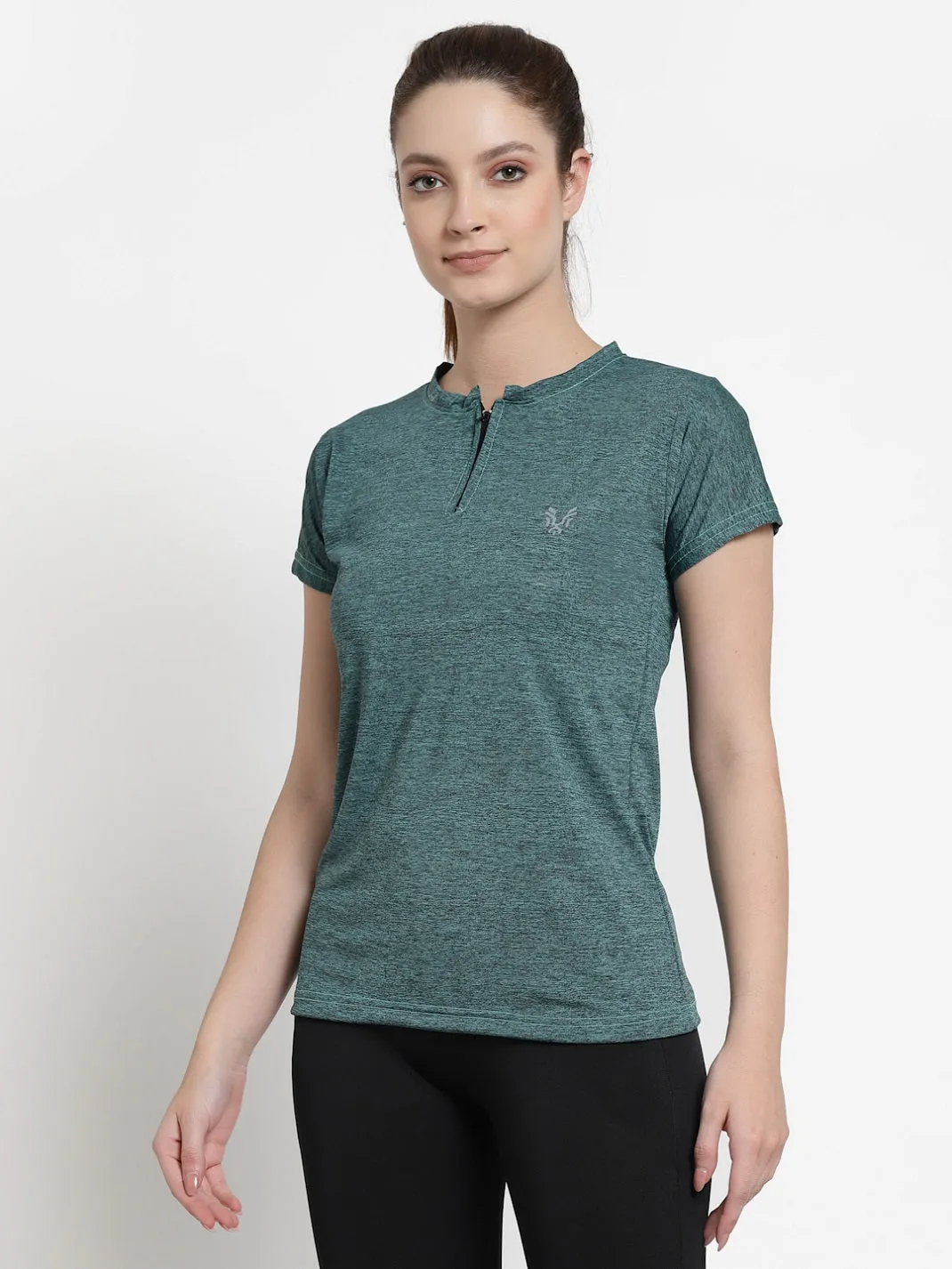 UZARUS Women's Half Sleeves Sports Gym T-Shirt