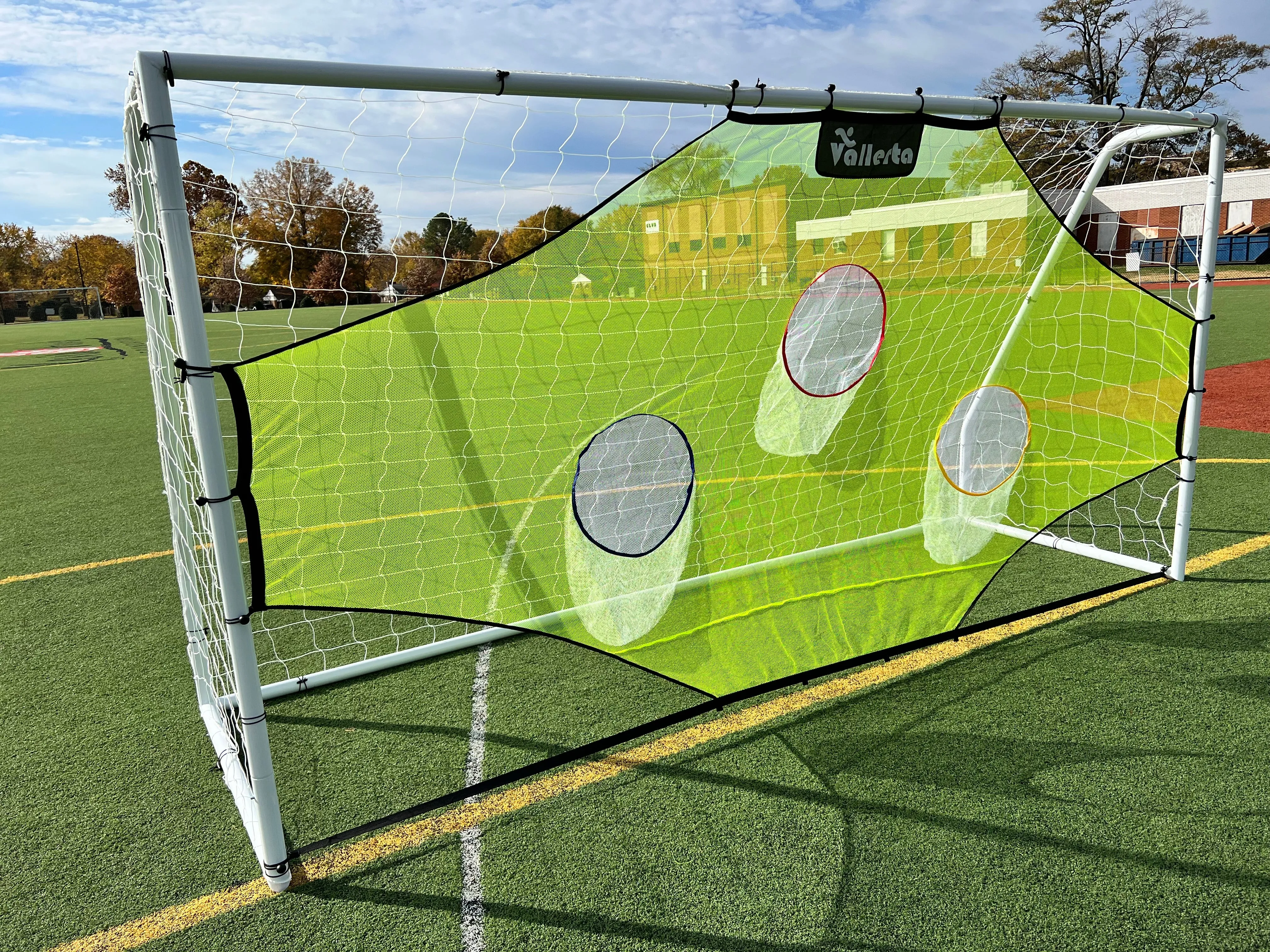 Vallerta® Skill-Shot 12x6 Ft. Professional Soccer Shooting Practice Target Net & Rebounder (soccer frame not included)