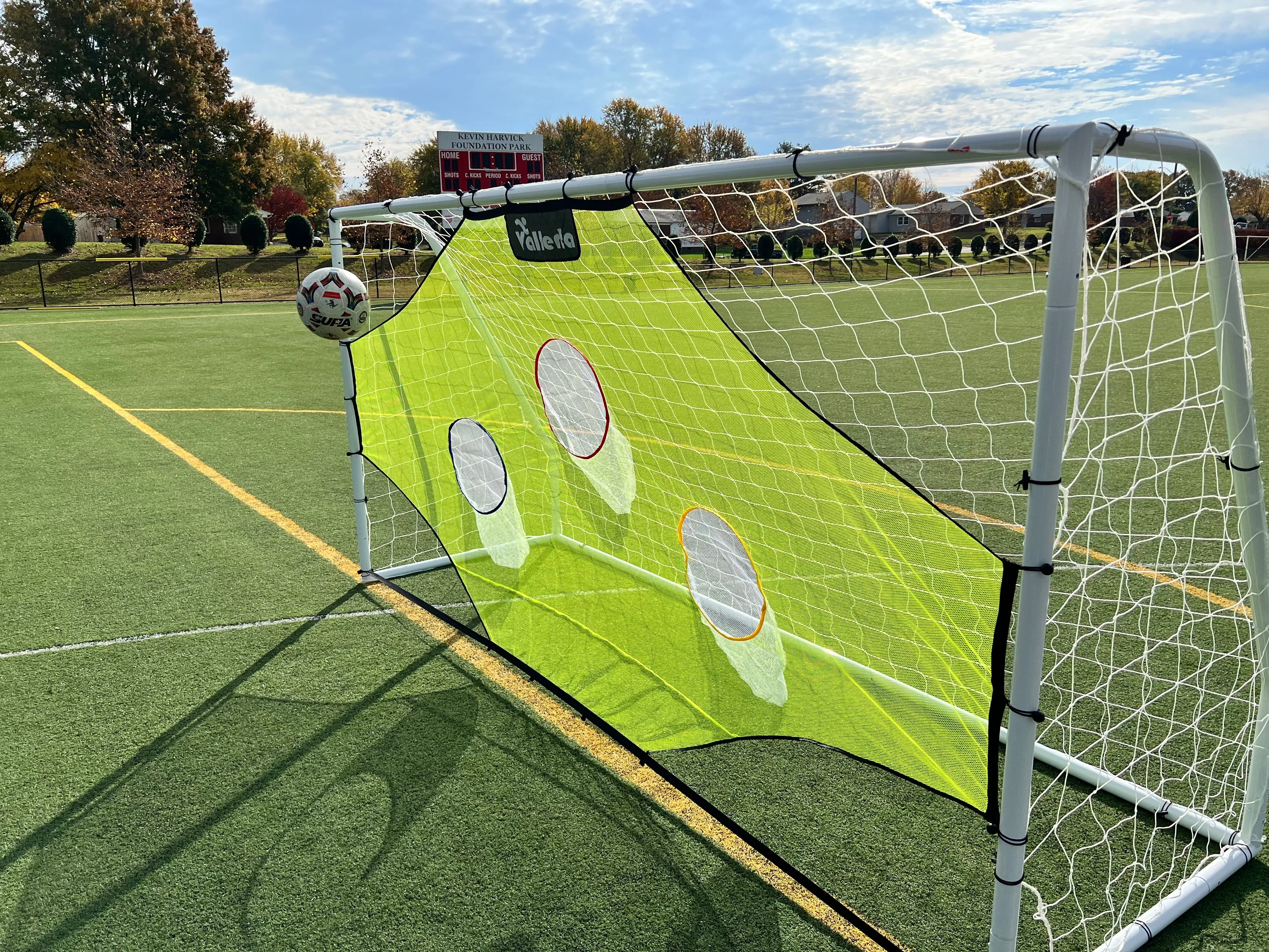 Vallerta® Skill-Shot 12x6 Ft. Professional Soccer Shooting Practice Target Net & Rebounder (soccer frame not included)