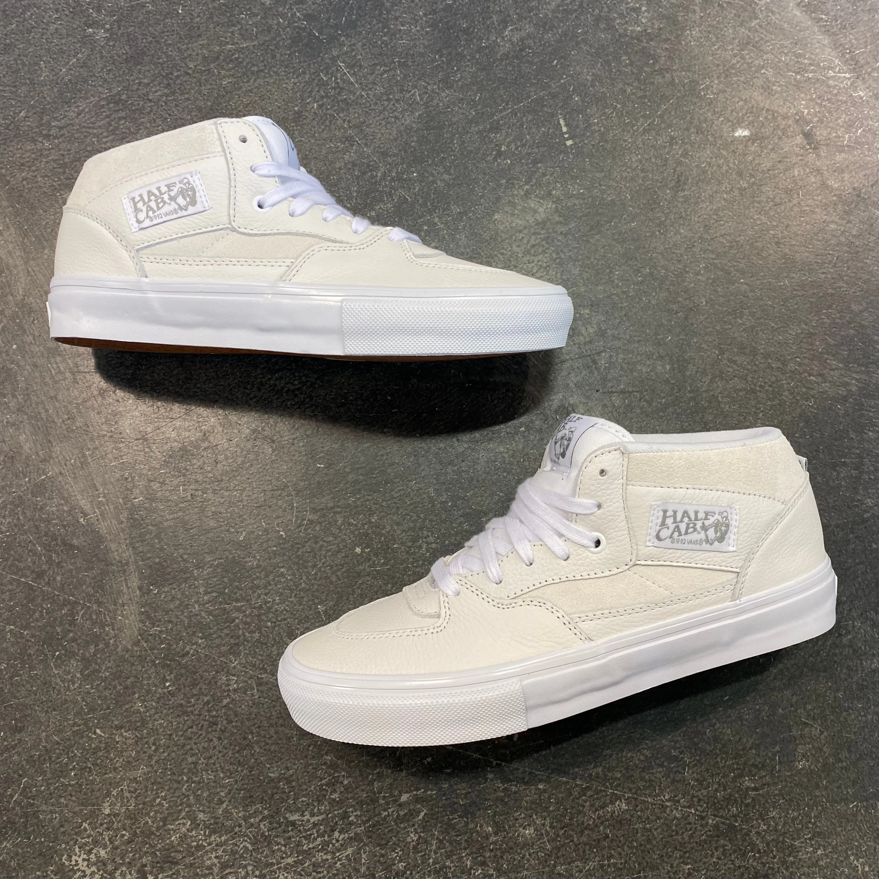 Vans Skate Half Cab Daz White/White Leather SALE