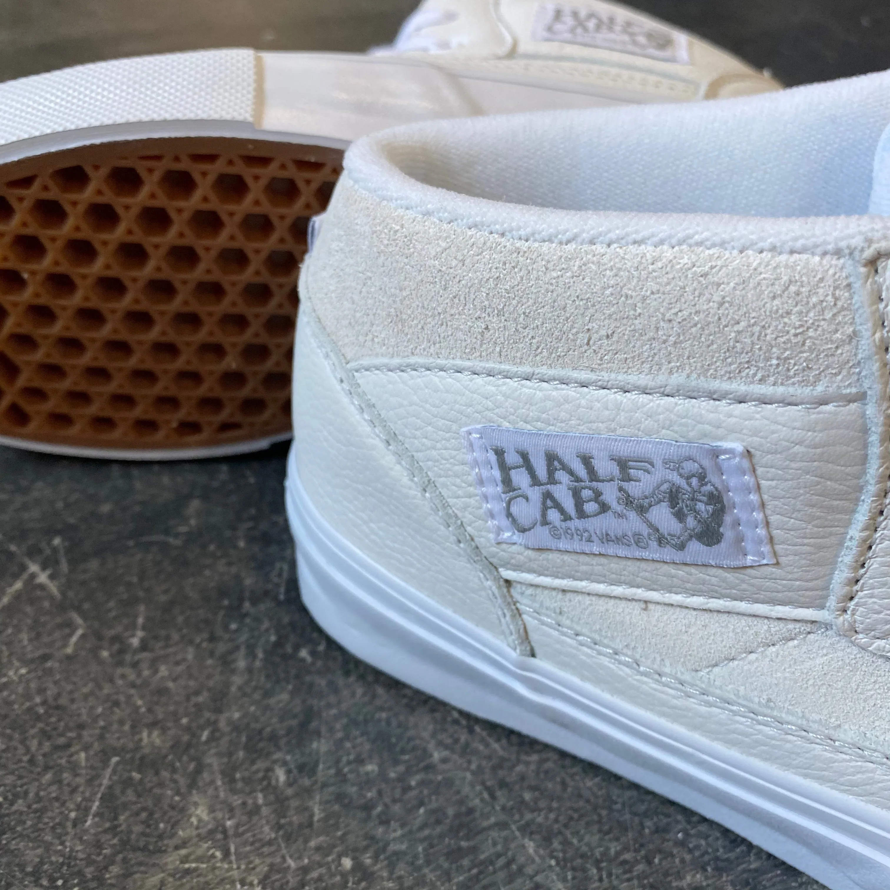 Vans Skate Half Cab Daz White/White Leather SALE