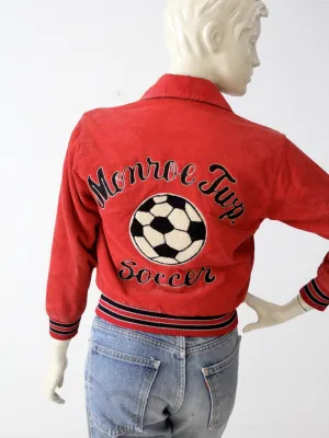 vintage 1980s corduroy soccer jacket