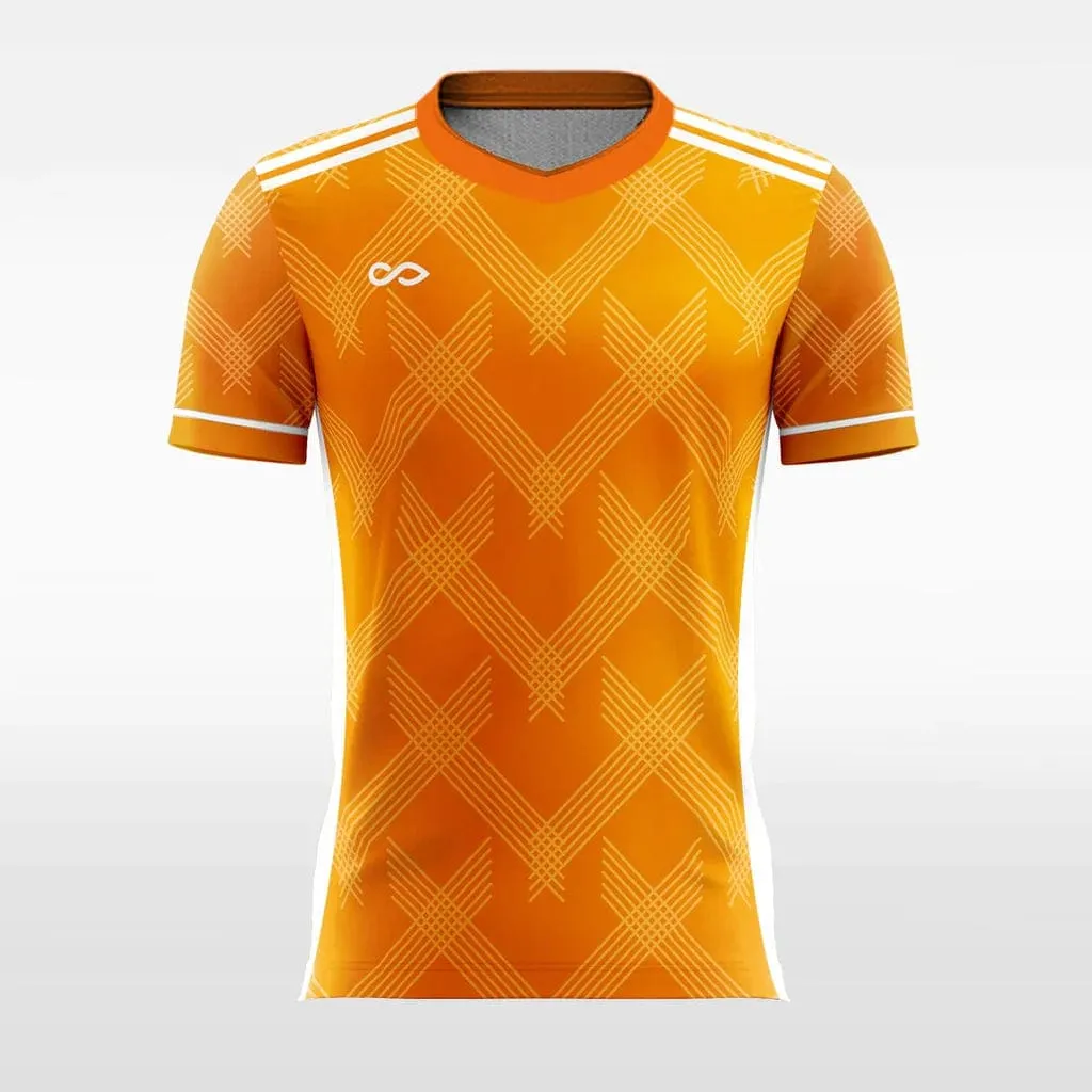 Vintage Orange Check - Women Custom Soccer Jerseys Neon Design