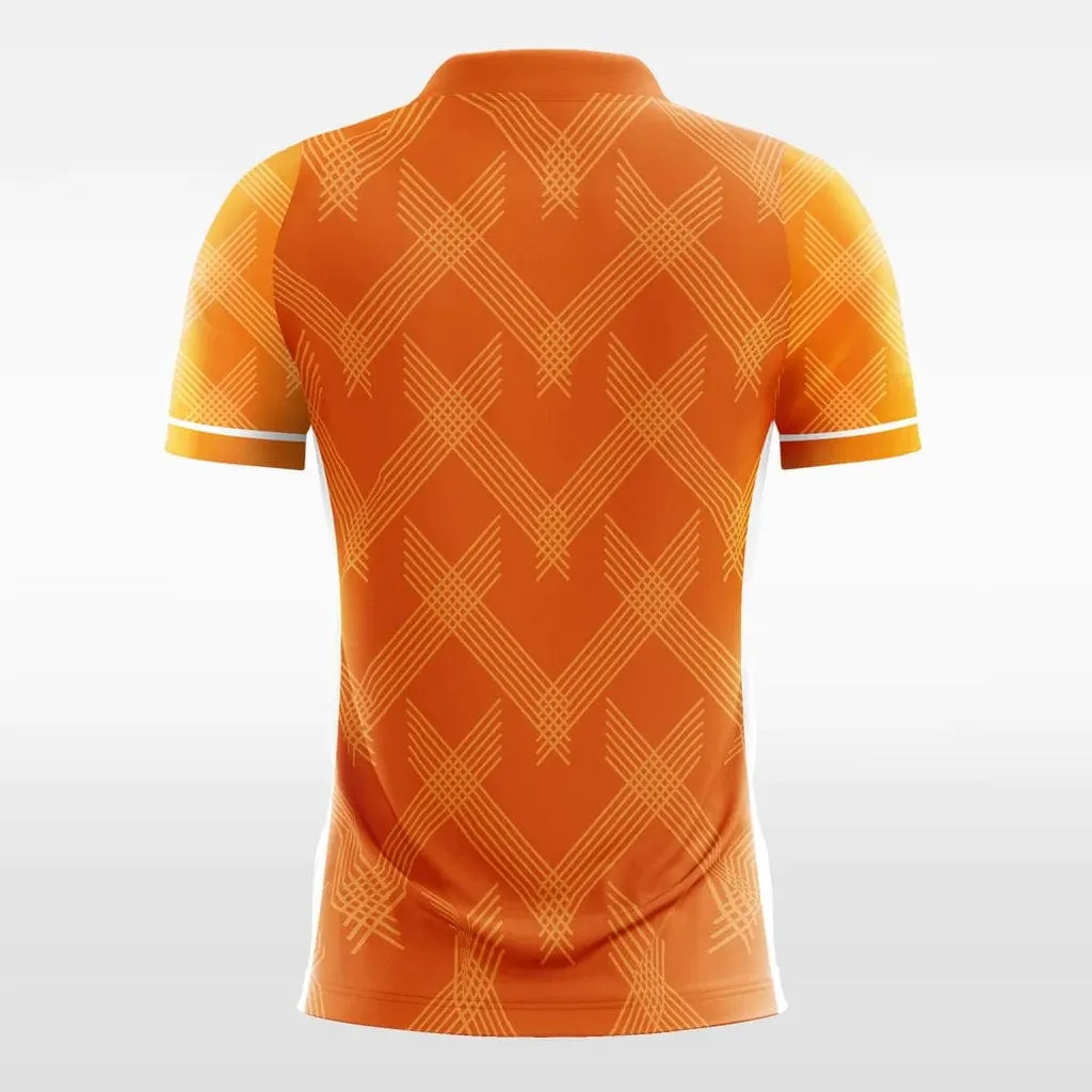 Vintage Orange Check - Women Custom Soccer Jerseys Neon Design