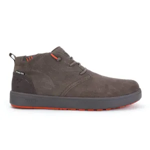 Walk in Pitas Coast-Jaya Mens Dove Grey Suede Waterproof Elasticated Ankle Boots