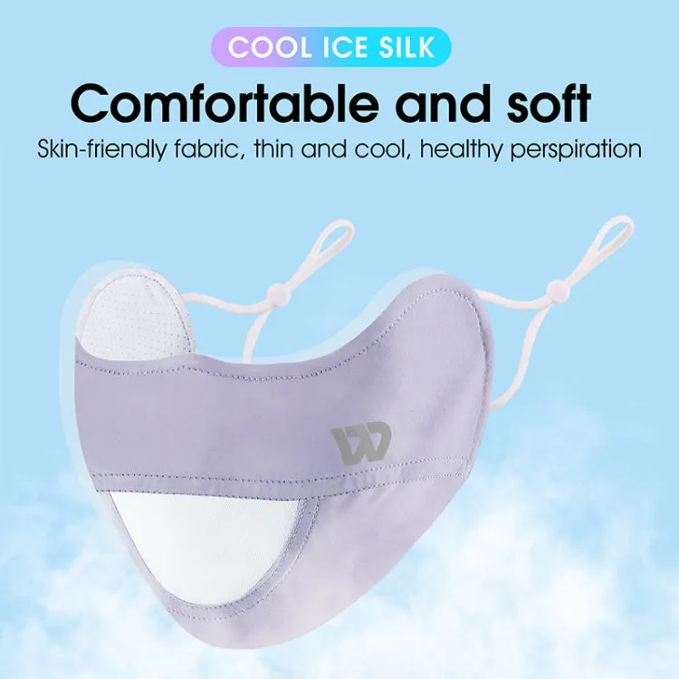 WEST BIKING Riding Ice Silk Sun Protection Breathable Outdoor Eye Corner Protection Facial Mask(Fantastic Purple)