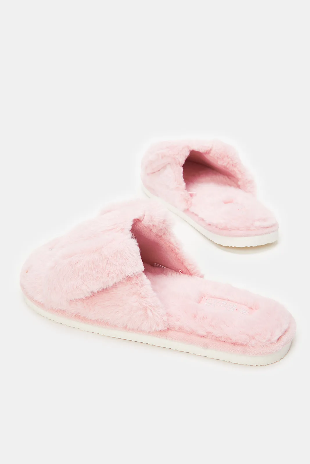 Women Pink Bunny Ears Slippers