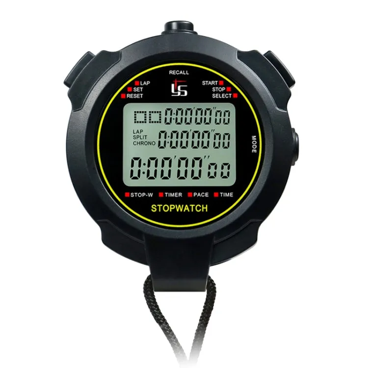 YS Stopwatch Timer Training Fitness Competition Stopwatch, Style: YS-7100 100 Memories(Black)